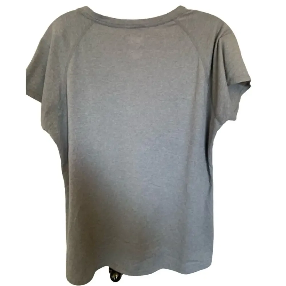 The North Face v neck cap sleeve t shirt size large women's gray - Picture 6 of 6